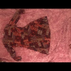 Multicolored Skater Dress (Tribal Print)